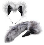 Tailz Grey Wolf Tail and Ears Set Gray