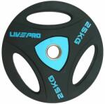 LIVEPRO - Urethane Grip Plate - Uretán Súlytárcsa Fogantyúval - 25 Kg Súlytárcsa