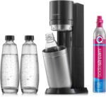 SodaStream Duo Titan Promo-Pack Producător de sifon, 2 sticle de sticlă, 1 sticlă de plastic, sticlă de CO2, negru (7290113761308)