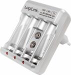 Logilink PA0168 2x/4x AA/AAA/ 1x9V ceruza elem / mini ceruza elem Akkumulátor Töltő (PA0168)