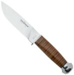 Fox Knives EUROPEAN CAMPING tőr, bőr markolat, 12C27, tokkal, 24, 5 cm, 620/13 (620/13)