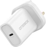 OtterBox OB стандартно мрежово зарядно устройство UK 20W, 1x USB-C 20W USB-PD бяло (78-81346)