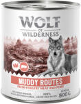 Wolf of Wilderness 6x800g Wolf of Wilderness Senior nedves kutyatáp - Muddy Routes - Szárnyas disznóval