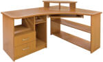  AX-CT32/B íróasztal (bükk) bútorlapos fiókos, sarok, nyitott, rátét, 2 fiókos