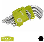 Extol Craft 66000 imbuszkulcs készlet gömbvéggel 1, 5-10 mm, CrV - 9 db (66000)