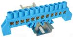 Tracon Szigetelt földelősín (N/PE), kék 230/400V, 100A, 8×12mm, 12P, IP20 NPE-B8-12 (-B8-12)