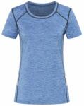 Stedman Női sportpóló fényvisszaverő elemekkel - Kék melírozott | XL (ST8940-1000299407)