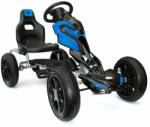 Hollicy GO Kart cu pedale, 5-10 ani, Kinderauto Thunder, roti EVA, culoare albastra