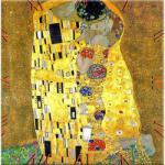 Diamant Üveg falióra 30x30cm, Klimt: The Kiss