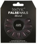 Technic Set 24 Unghii False cu adeziv inclus Technic False Nails, Almond, Gloss Purple