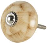 Clayre & Eef Buton mobila din fier si ceramica maro marmorat 4x6 cm (64785deco)