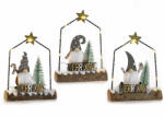 Decorer Set 3 decoratiuni Mos Craciun cu led 11.5x4.5x15 cm (A51.49.51)