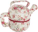 Bizzotto Opritor de usa textil rosu bej Tea Pot Flowers 27x14x17 cm (BI0464669)