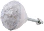 Clayre & Eef Buton mobila din fier si ceramica gri 4x3 cm (63823deco)