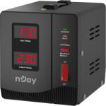 nJoy Alvis 1000 Feszültségszabályozó, 1000VA/600W, LCD kijelző (AVRL-10001AL-CS01B)