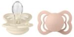 BIBS Set 2 Suzete Supreme Silicon, Tetina Simetrica, 0 Luni + (SETSUPREMESILICONE1)