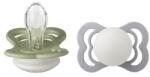 BIBS Set 2 Suzete Supreme Fosforescente Glow Silicon, Tetina Simetrica, 0 Luni + (SETSUPREMESILICONEGLOW1)