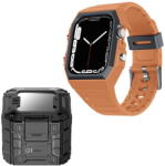 Lito Husa pentru Apple Watch 4 / 5 / 6 / SE / SE 2 / 7 / 8 / 9 (44mm/45mm) + Curea - Lito Sport RuggedArmor (LS005) - Orange (KF2316200) - vexio