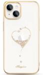 Kingxbar Husa Kingxbar Wish Series silicone case with crystals for iPhone 15 - gold - vexio