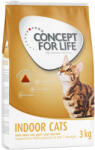 Concept for Life 3kg Concept for Life Indoor Cats száraz macskatáp 15% árengedménnyel