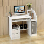 BeComfort Polcos íróasztal 100x40x80cm fehér FUR-1603-White