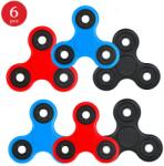 Cenocco 6 db-os Fidget spinner készlet, piros/fekete/kék