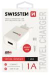 SWISSTEN - hálózati töltő adapter + mikro USB kábel, 1 USB port, 1 A, fehér