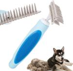  Trimmer brush comb nagy kutyák, macskák szőréhez - kód: 19423 - 35 rugalmas rozsdamentes acélfog - gumis nyél - 15.5cm x 11cm méretek