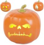 VERK GROUP Halloween tök animációs projektor, éjszakai fény 14 animációval, hanggal, 27x28 cm, narancssárga