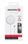SWISSTEN - MagStick vezeték nélküli töltő iPhone-hoz, MagSafe kompatibilis, fehér