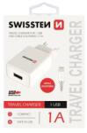 SWISSTEN - hálózati töltő adapter + lightning kábel, 1 USB port, 1 A, fehér