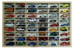 Kruzzel Kisautótartó polc 54 autónak, rétegelt falemez, 60x40x5, 3 cm, világos fa szín