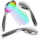 Verk Group Krómozott kézi zuhany RGB LED világítással, 1/2″ hüvelykes menettel, ergonomikus kialakítás, 25cm, króm szín