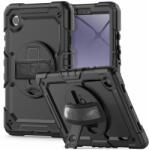  Tablettok Samsung Galaxy Tab A9+ Plus 11.0 X210 / X216 - SOLID360 ütésálló, kitámasztható, fekete tablet tok