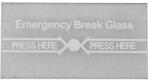 YLI CPK-860-GLASS-ENG Csereüveg a CPK-860 típusú kézi jelzésadókhoz; angol felirattal (CPK-860-GLASS-ENG)