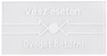 YLI CPK-860-GLASS-VESZ Csereüveg a CPK-860 típusú kézi jelzésadókhoz; "Vész esetén üveget betörni" felirattal (CPK-860-GLASS-VESZ)