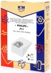  K&M, Philips Oslo Kompatibilis papír porzsák, 6X papír porzsák + 2X szűrő (DUSTBAG-P11-PAP-K&H) (DUSTBAG-P11-PAP-K&H)