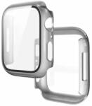 DunaCase Apple Watch 7/8 41mm TPU tok kijelzővédő fóliával, átlátszó, ezüst (PM033343)