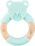 Bibi Nibbling din lemn Teddy Bear Teether Mint