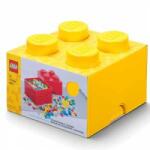 LEGO® Cutie de depozitare LEGO, cărămidă 4, galbenă, 024124