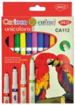 Daco Set 12 carioci Unicolora Daco cu varf conic (CA112)