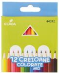 ECADA Creioane colorate asortate mici set de 12 bucati/set (44012)
