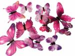 Pro Cart Set fluturi decorativi fosforescenti, 12buc, autoadezivi, 11-6cm, multicolor - glowmania - 10,30 RON