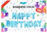 IDei Set baloane din folie metalizata, litere Happy Birthday, stelute