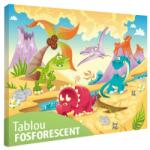  Tablou fosforescent Dinozauri 52 cm x 90 cm