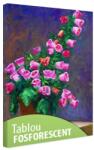  Tablou fosforescent Campanule roz 60 cm x 40 cm