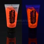 Paint Glow Vopsea Neon reactiva UV pentru bodypainting flacon 50 ml Orange UV
