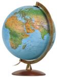  Glob geografic Astra iluminat, 30 cm, piedestal lemn de nuc