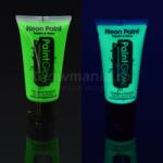 Paint Glow Vopsea Neon reactiva UV pentru bodypainting flacon 50 ml Verde UV