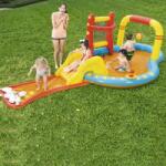 Bestway Centru de joaca acvatic pentru copii, multiple jocuri, piscina, tobogan, 435x213x117 cm
